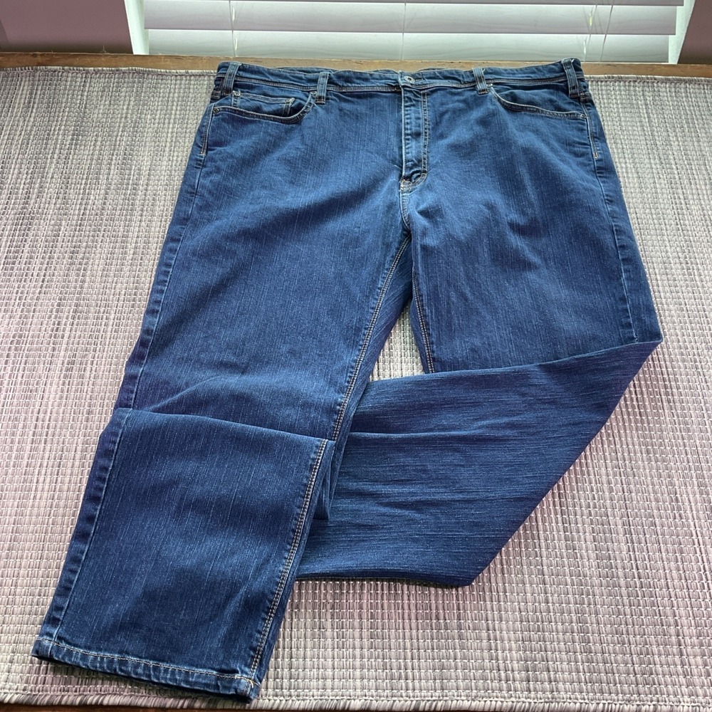 Orvis 1856 Denim Mens 42x30 Straight Leg Jeans Medium Wash Blue 2ABN